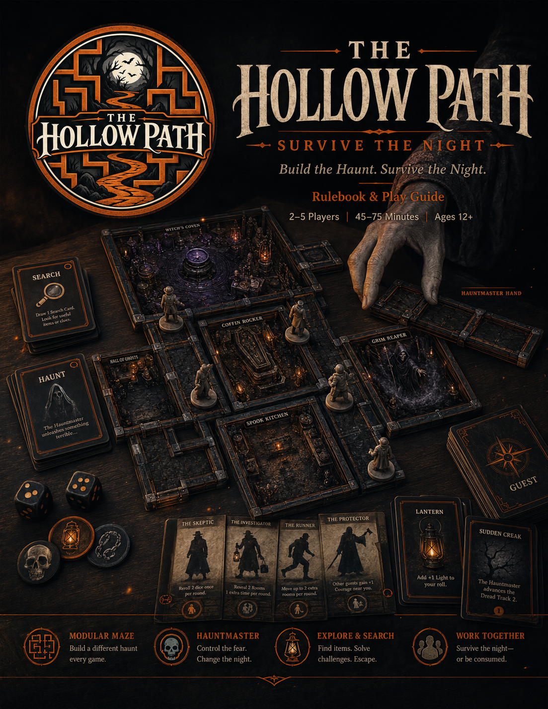 The Hollow Path modular tabletop board game