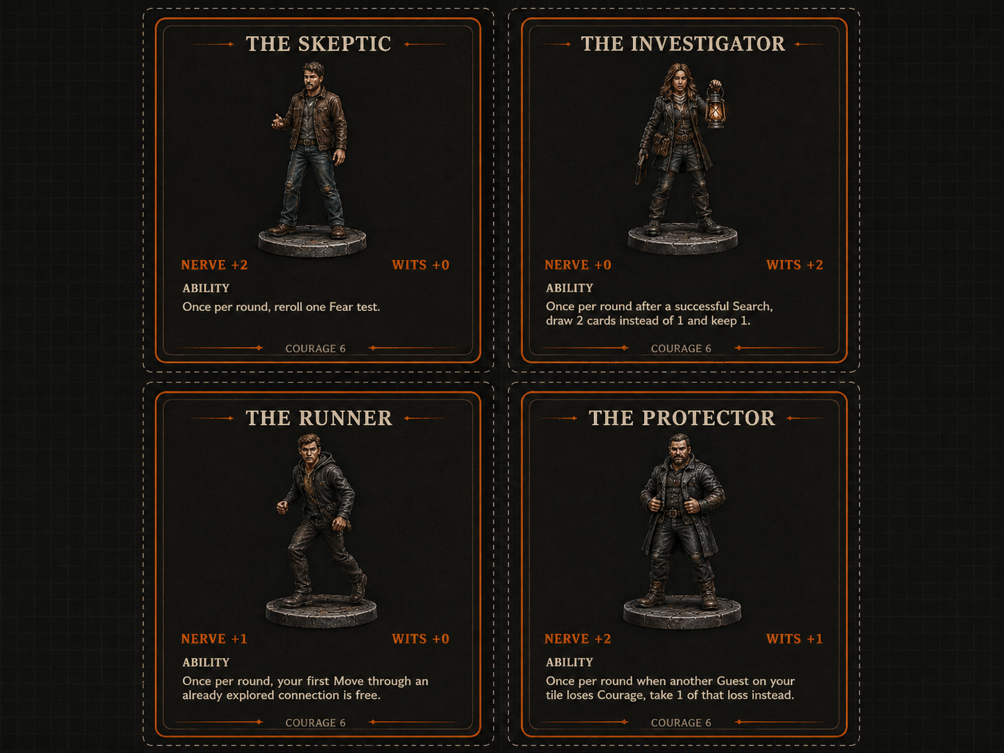 Guest character cards