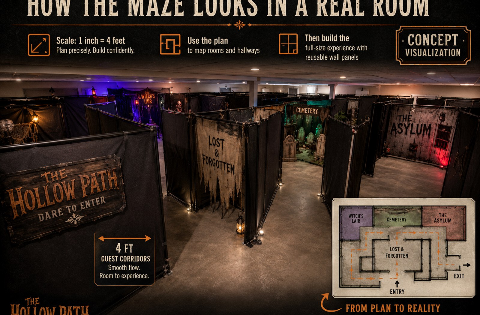 Haunted maze visualization